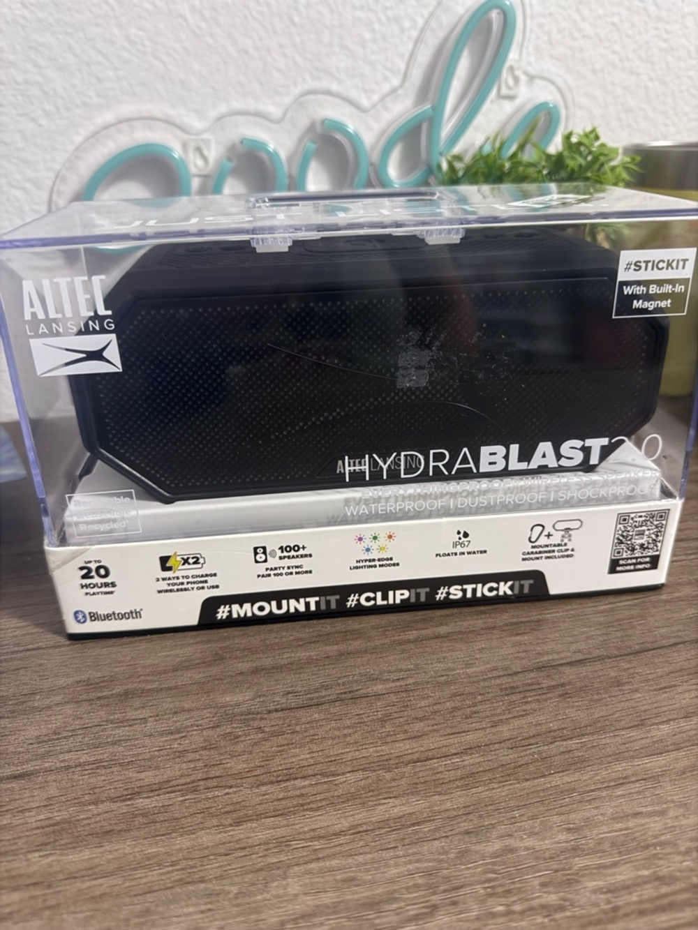 Altec Lansing HydraBlast Waterproof Bluetooth Speaker - Black